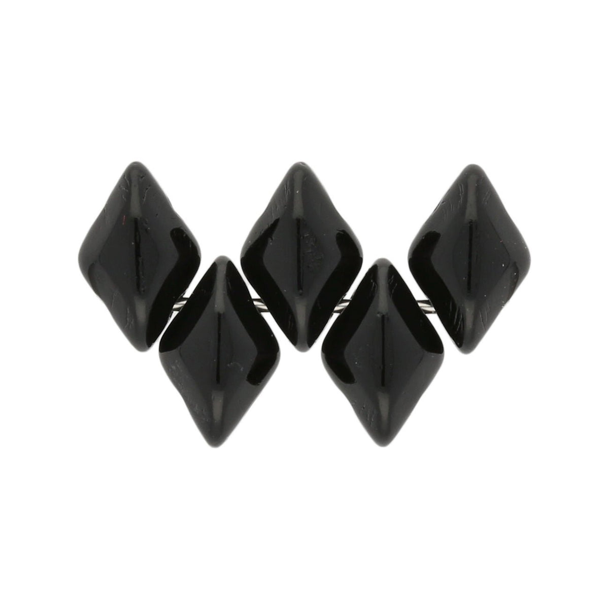 GemDuo - Jet - PerlineBeads