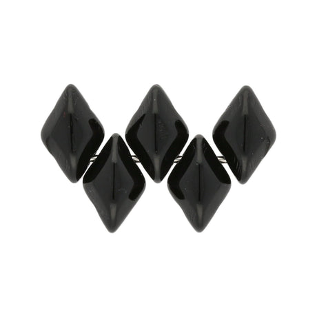 GemDuo - Jet - PerlineBeads