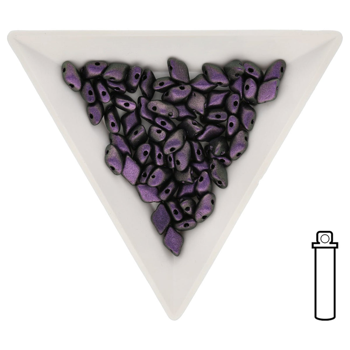 GemDuo - Polychrome Black Raspberry - PerlineBeads