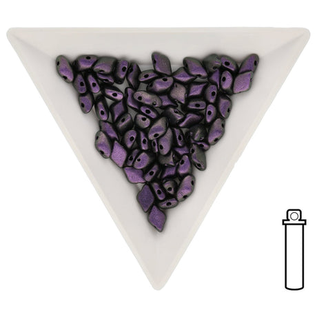 GemDuo - Polychrome Black Raspberry - PerlineBeads