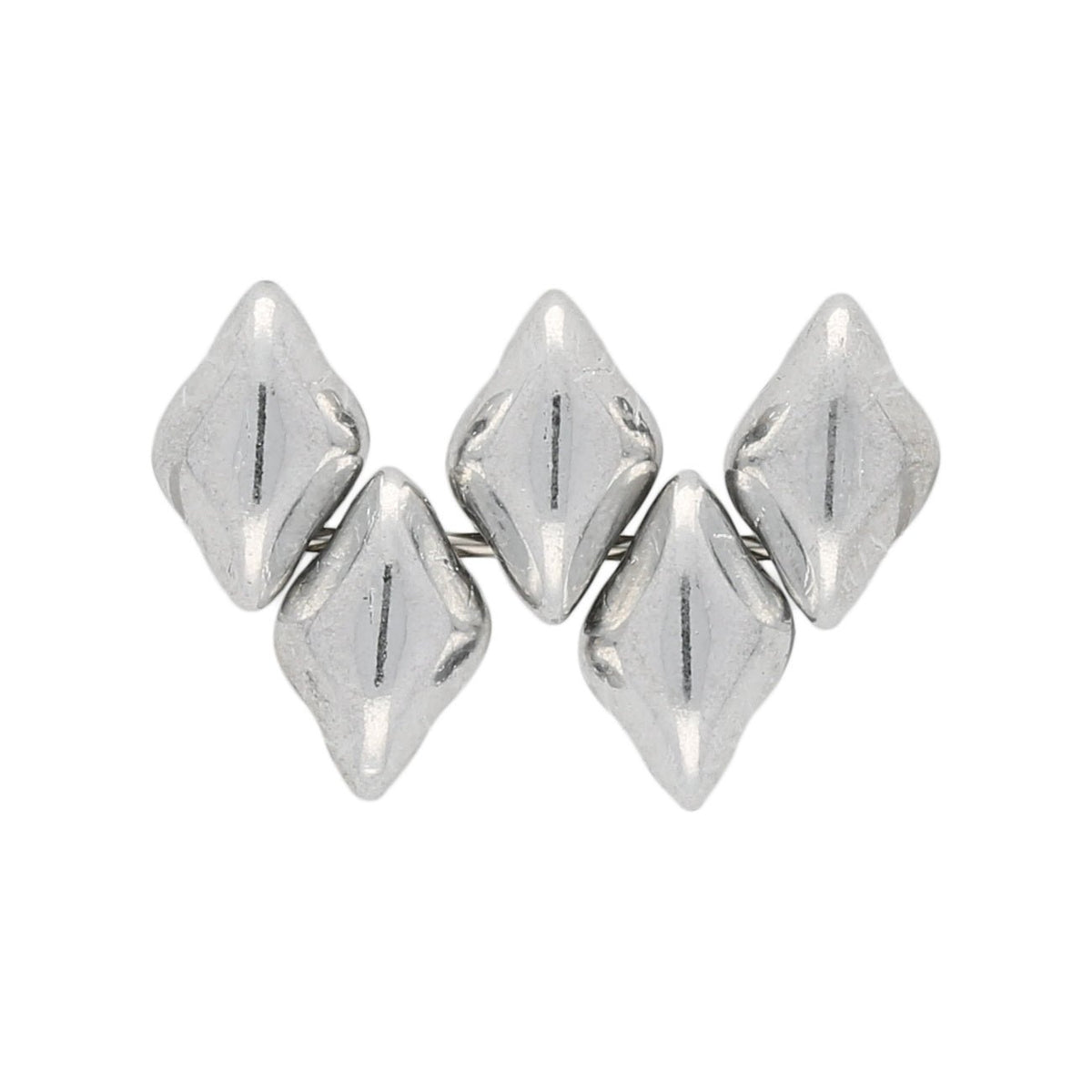 GemDuo - Silver - PerlineBeads