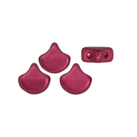 Ginko Leaf Bead - Chatoyant Red - PerlineBeads