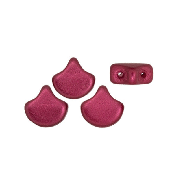 Ginko Leaf Bead - Chatoyant Red - PerlineBeads