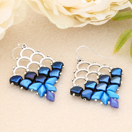Ginko Leaf Bead - Jet Azuro - PerlineBeads