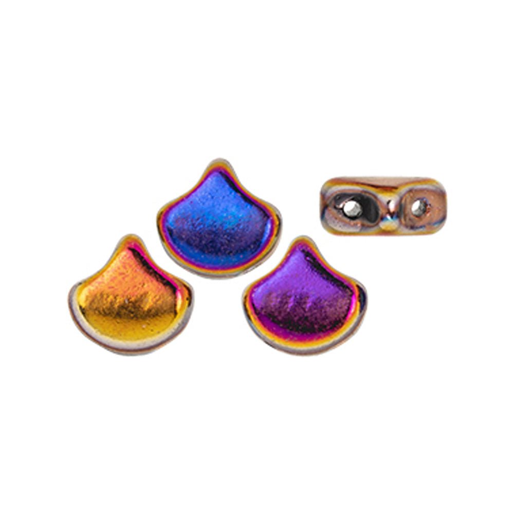 Ginko Leaf Bead - Jet Full Sliperit - PerlineBeads