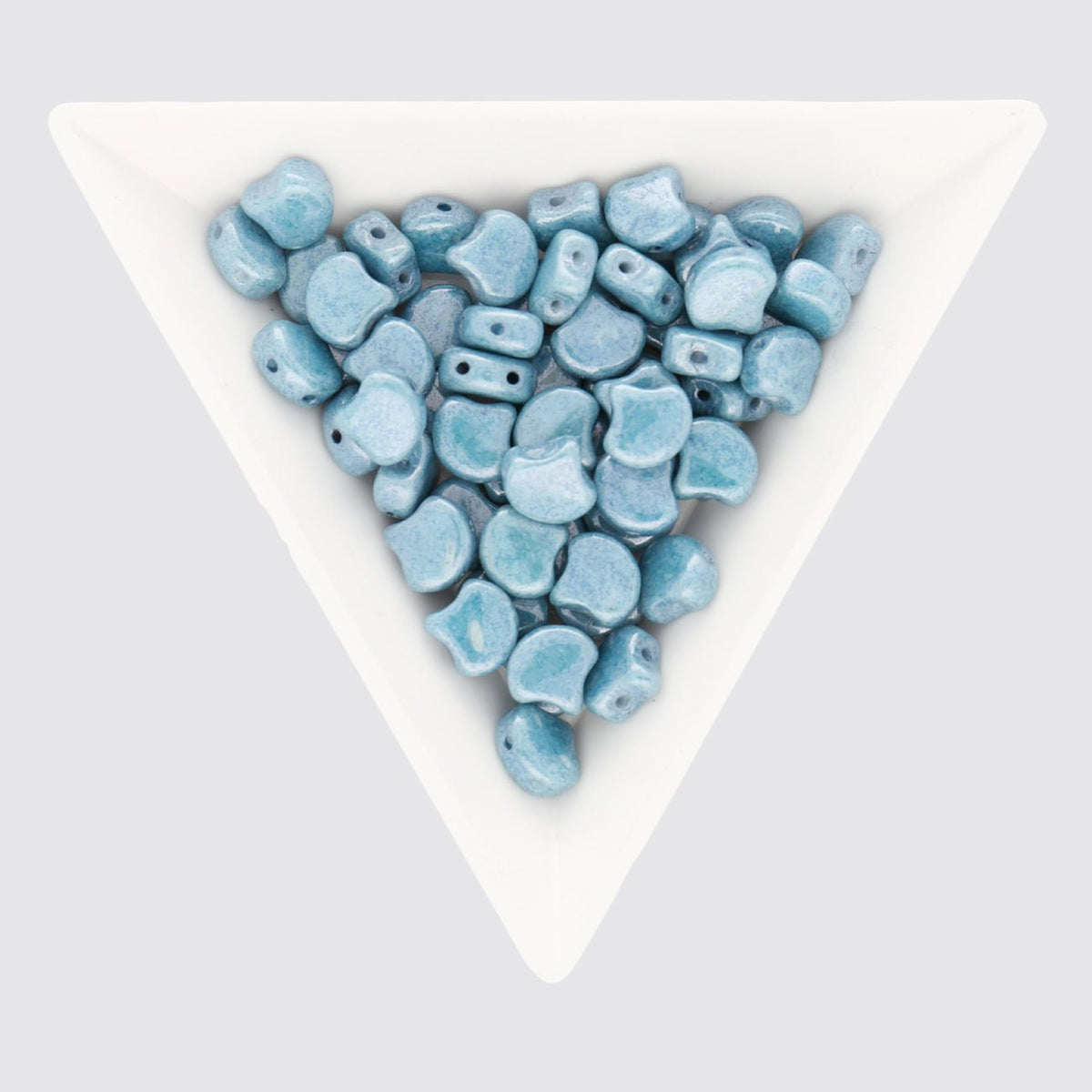 Ginko Leaf Bead - Luster - Opaque Blue - PerlineBeads