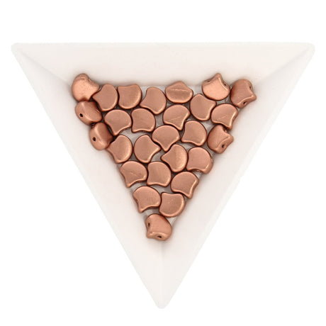 Ginko Leaf Bead - Matte - Metallic Bronze Copper - PerlineBeads