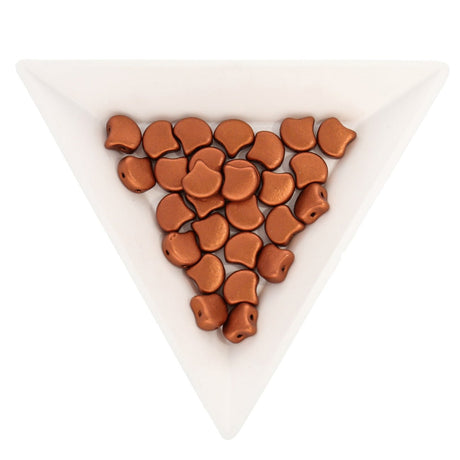 Ginko Leaf Bead - Matte - Metallic Dark Copper - PerlineBeads