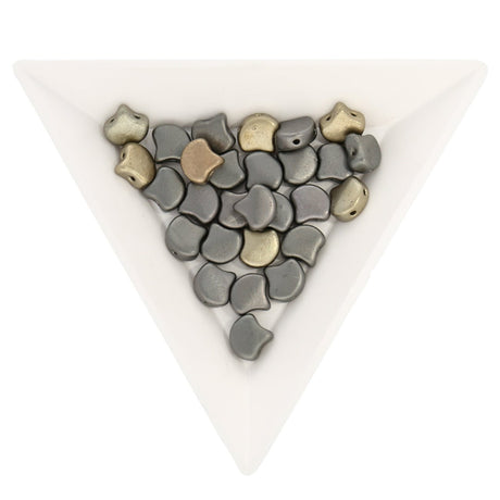 Ginko Leaf Bead - Matte - Metallic Leather - PerlineBeads