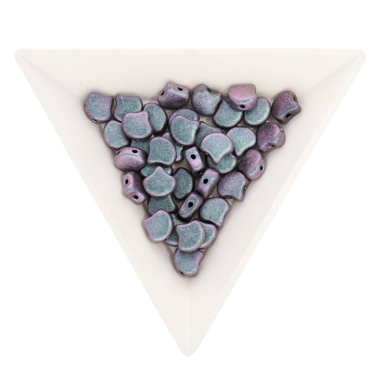 Ginko Leaf Bead - Polychrome - Orchid Aqua - PerlineBeads