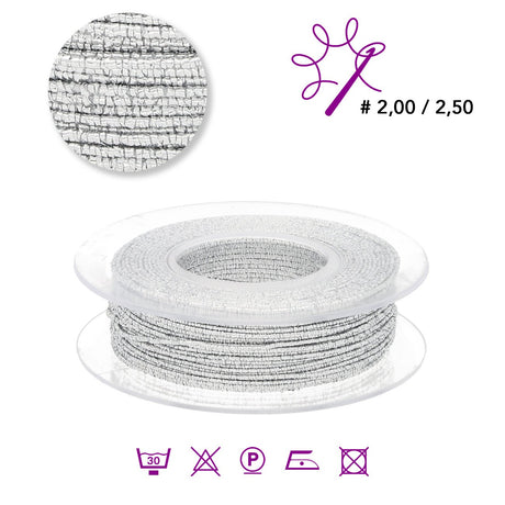 Giza elastico Schmuckgarn - Silber (99002) - PerlineBeads