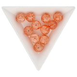 Glasperle rund - 10 mm - Craquelé Effekt - Light Salmon - PerlineBeads