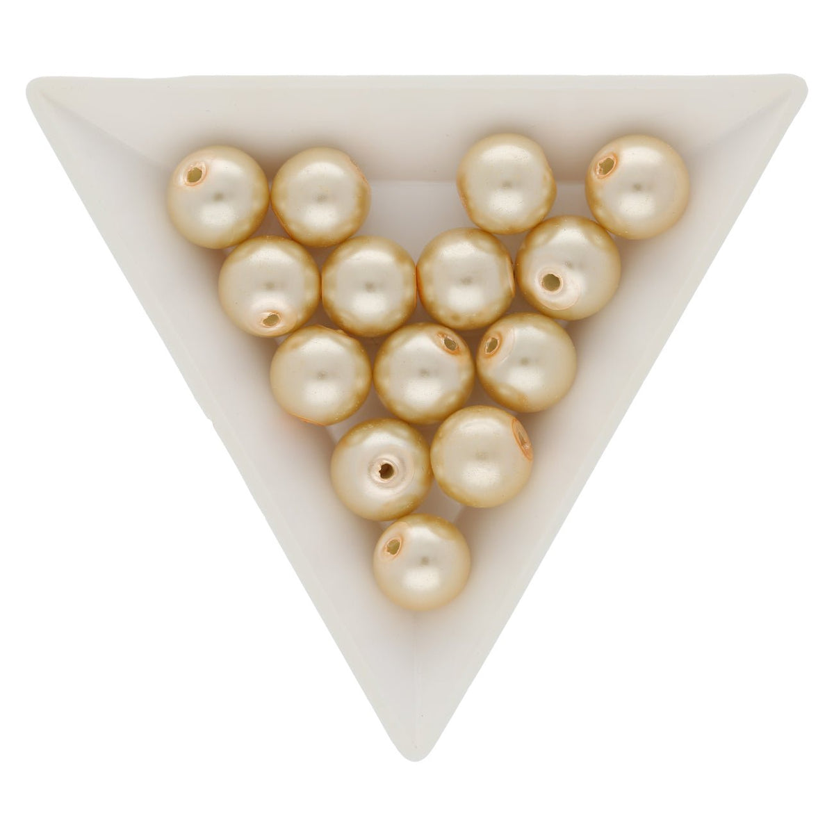 Glasperle rund - 10 mm - Goldbrown - PerlineBeads