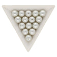 Glasperle rund - 10 mm - White Smoke - PerlineBeads