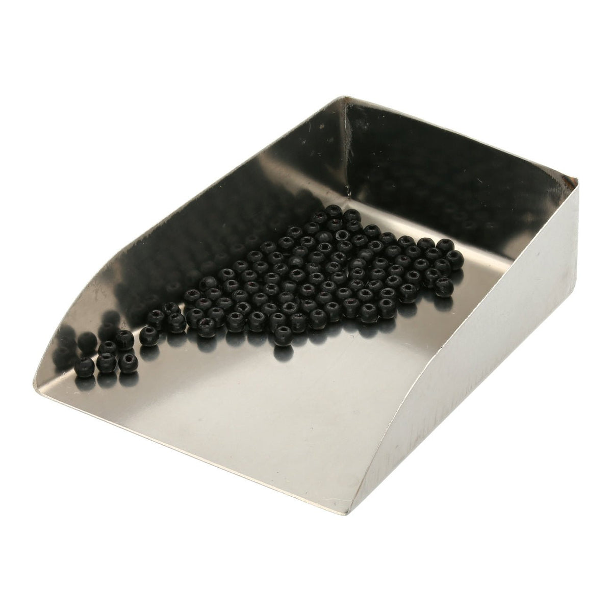 Glasperlen rund - 2 mm - Jet - PerlineBeads