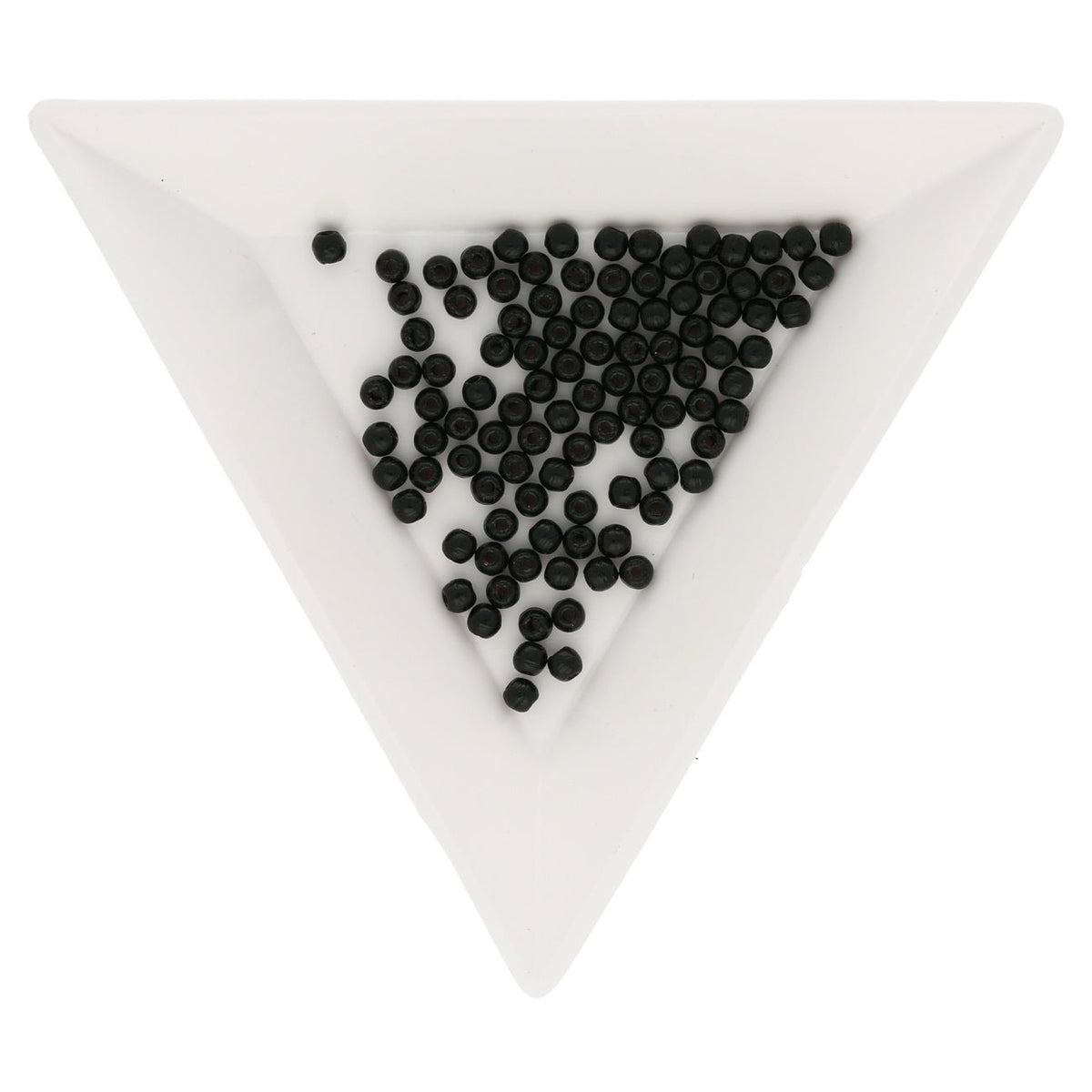 Glasperlen rund - 2 mm - Jet - PerlineBeads