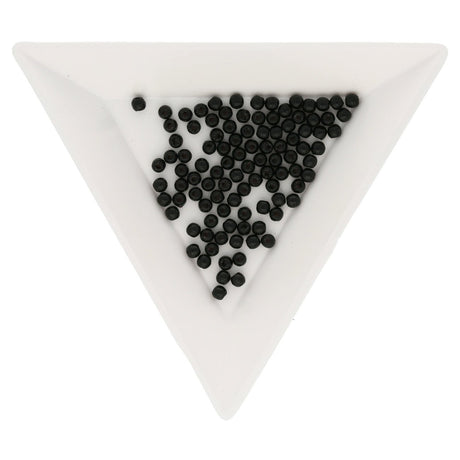 Glasperlen rund - 2 mm - Jet - PerlineBeads