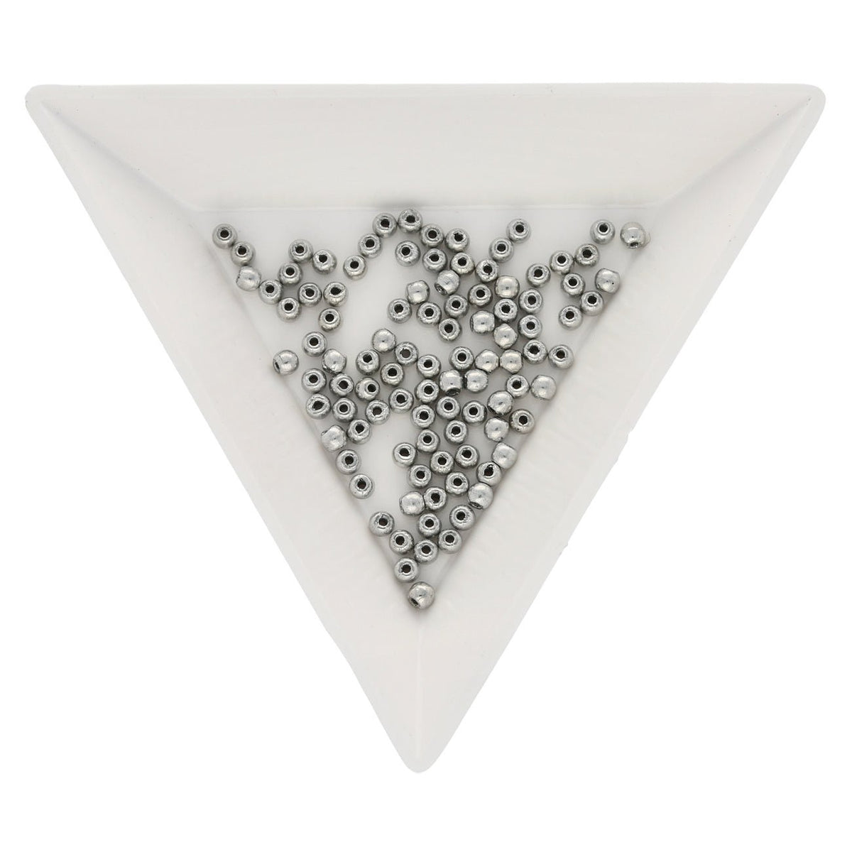 Glasperlen rund - 2 mm - Silver - PerlineBeads