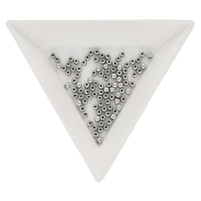 Glasperlen rund - 2 mm - Silver - PerlineBeads