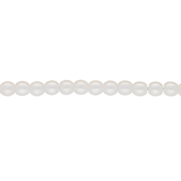 Glasperlen rund - 3 mm - Pearl Coat Snow - PerlineBeads