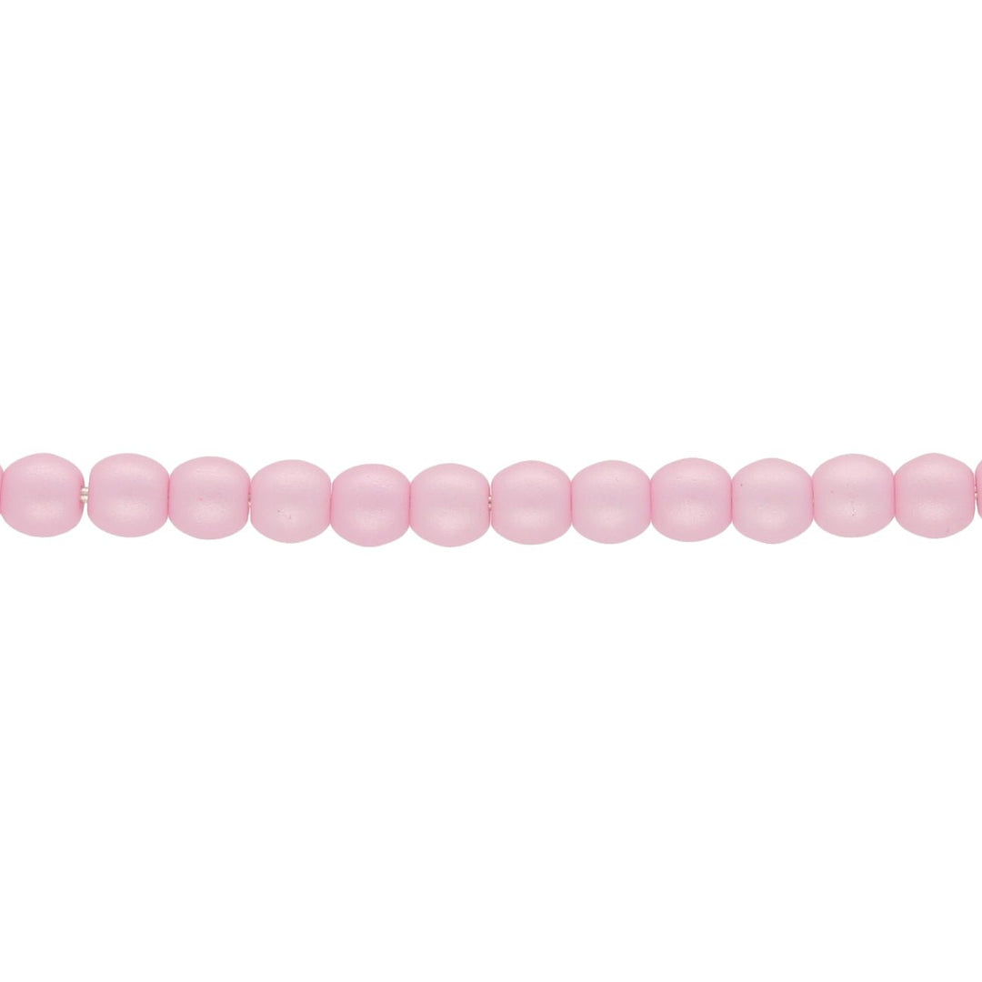 Glasperlen rund - 3 mm - Powdery Pastel Pink - PerlineBeads