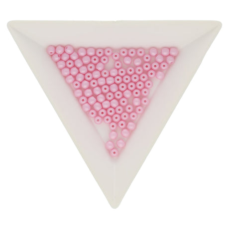 Glasperlen rund - 3 mm - Powdery Pastel Pink - PerlineBeads