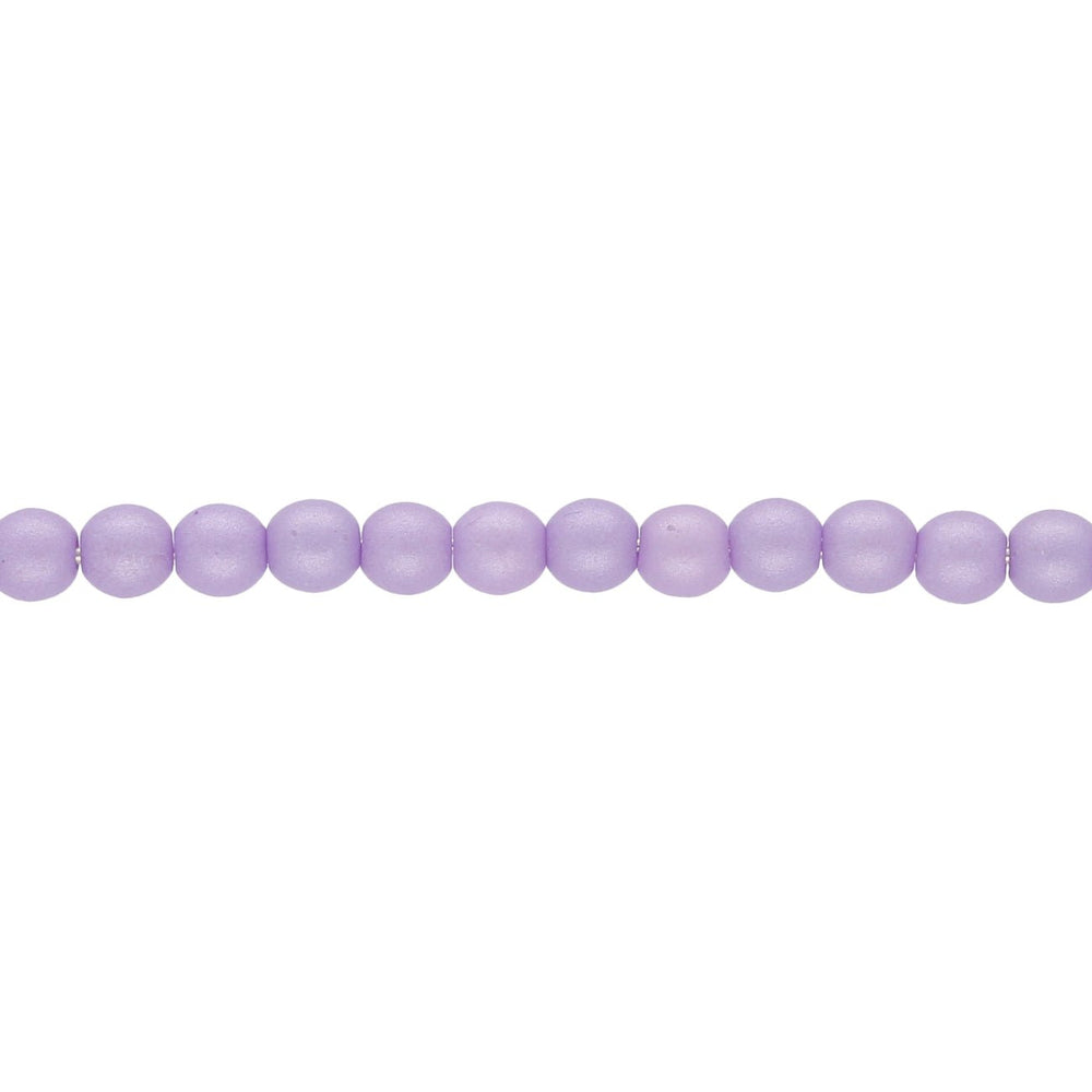 Glasperlen rund - 3 mm - Powdery Pastel Purple - PerlineBeads
