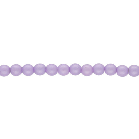 Glasperlen rund - 3 mm - Powdery Pastel Purple - PerlineBeads