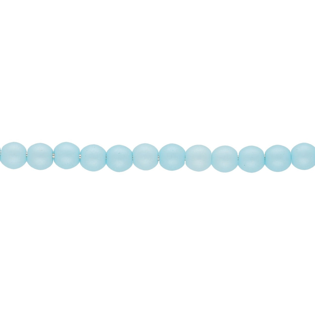 Glasperlen rund - 3 mm - Powdery Pastel Turquoise - PerlineBeads