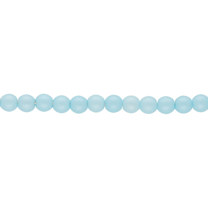 Glasperlen rund - 3 mm - Powdery Pastel Turquoise - PerlineBeads