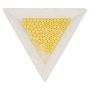 Glasperlen rund - 3 mm - Powdery Pastel Yellow - PerlineBeads