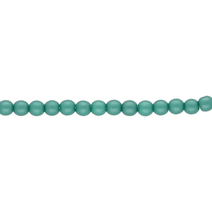 Glasperlen rund - 3 mm - Powdery Teal - PerlineBeads