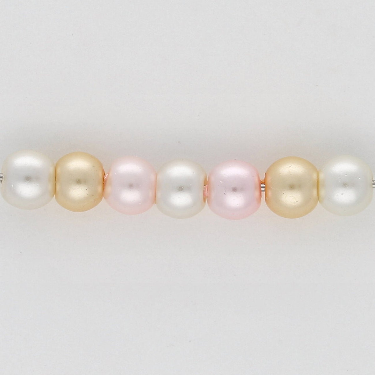 Glasperlen rund - 4 mm - Light Rose Mix - PerlineBeads