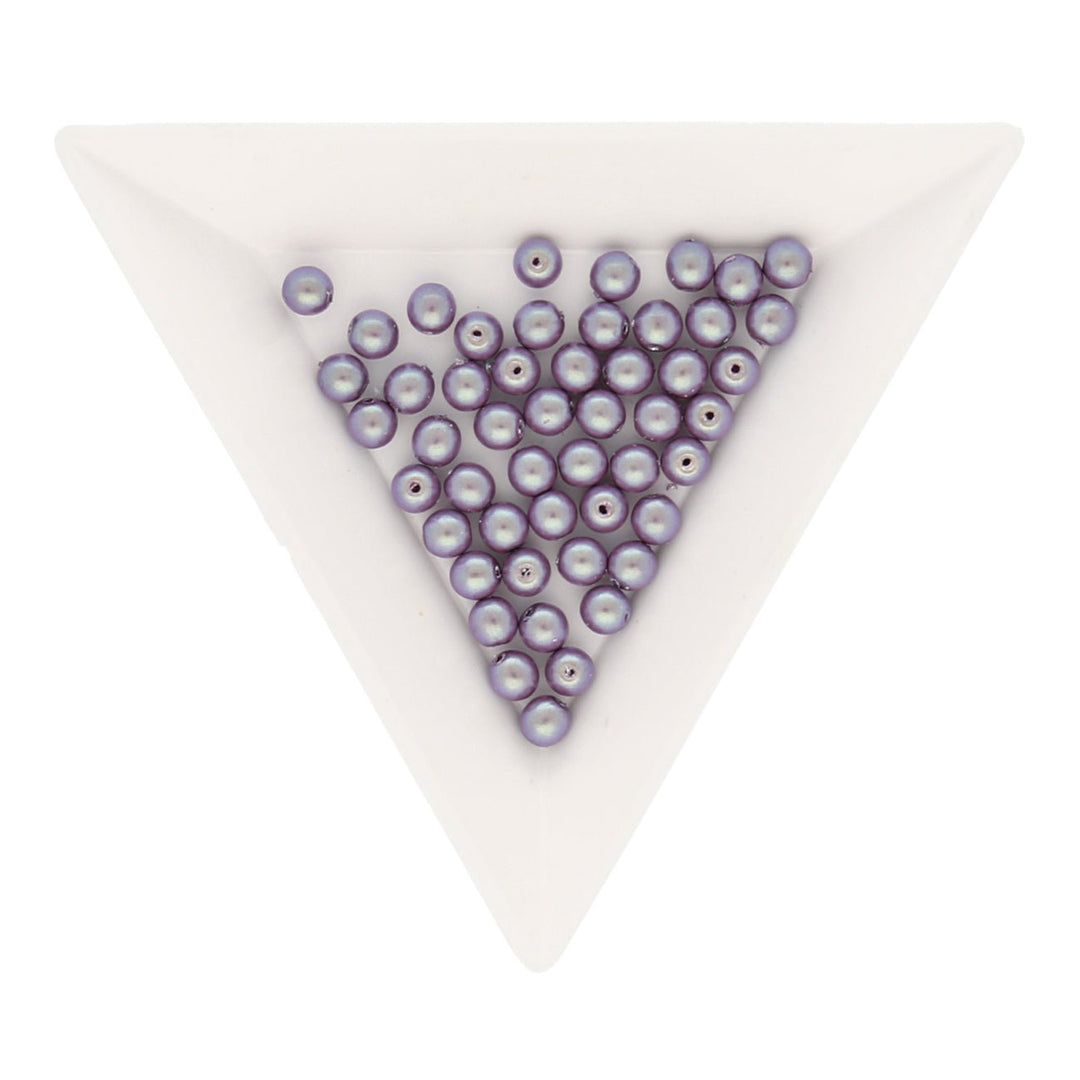 Glasperlen rund - 4 mm - Lilac - PerlineBeads