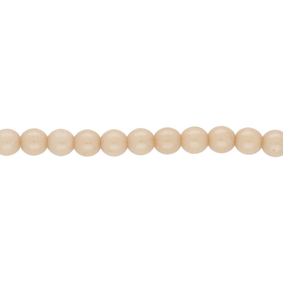 Glasperlen rund - 4 mm - Luster Opaque Champagne - PerlineBeads