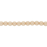 Glasperlen rund - 4 mm - Luster Opaque Champagne - PerlineBeads