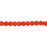 Glasperlen rund - 4 mm - Matte Light Siam Ruby - PerlineBeads