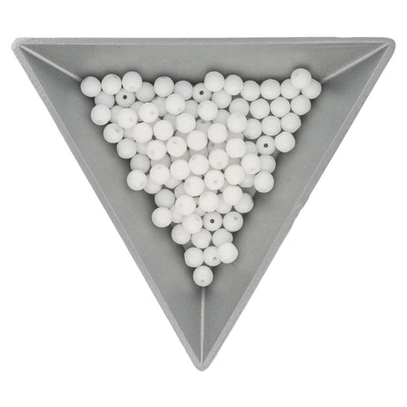 Glasperlen rund - 4 mm - Opaque White - PerlineBeads