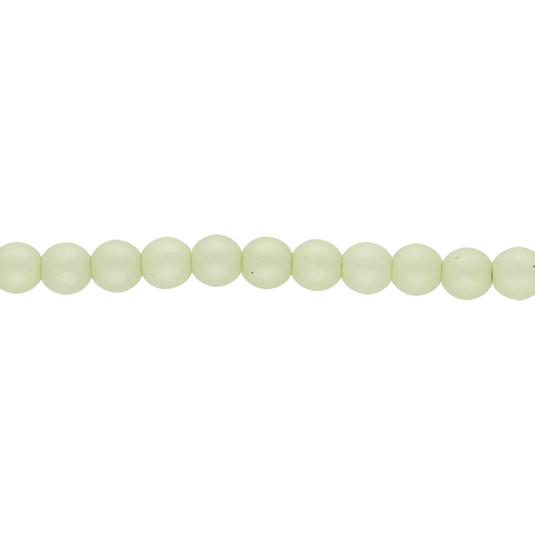 Glasperlen rund - 4 mm - Powdery Pastel Lime - PerlineBeads