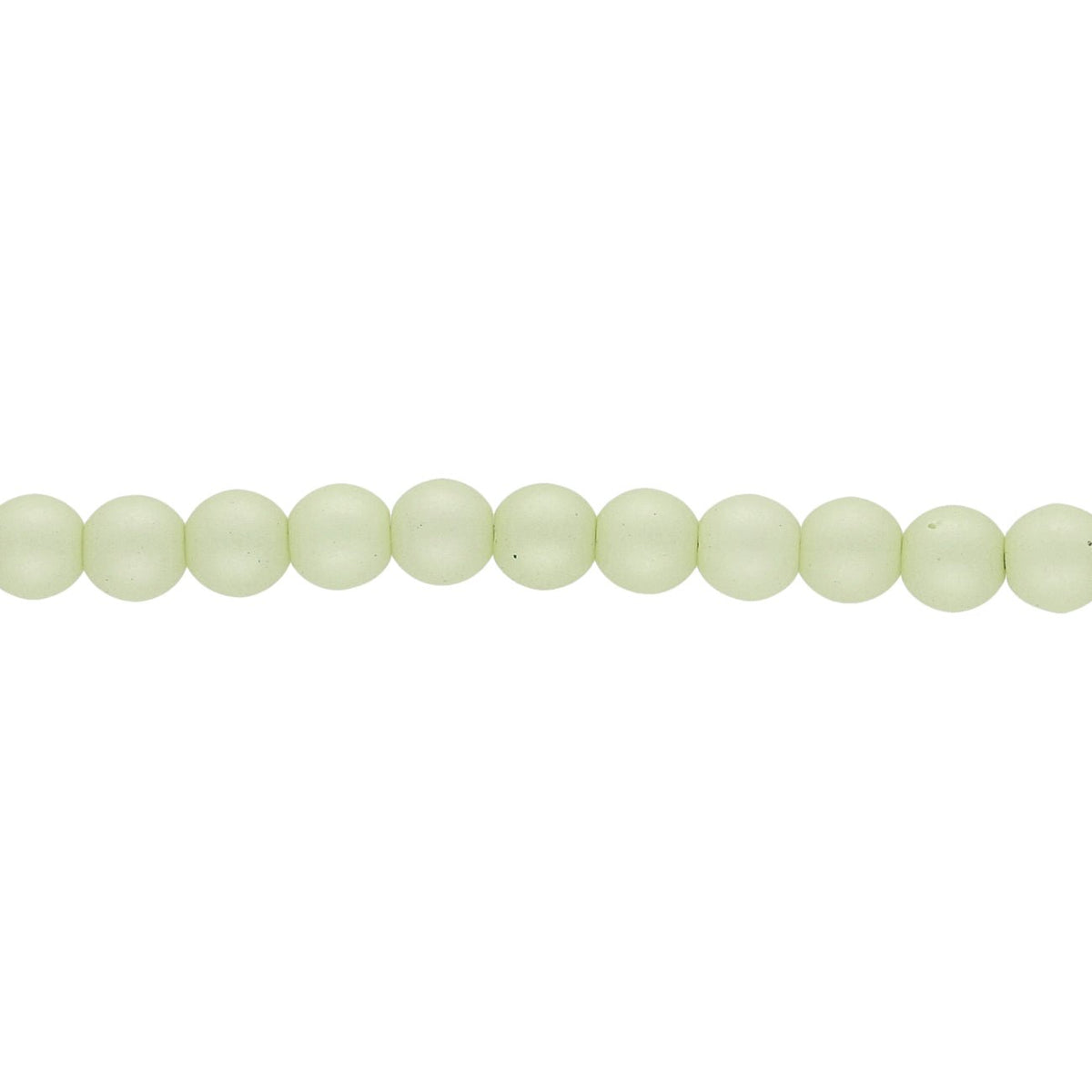Glasperlen rund - 4 mm - Powdery Pastel Lime - PerlineBeads