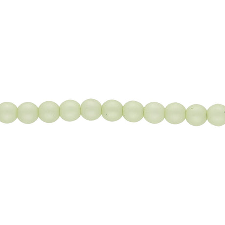 Glasperlen rund - 4 mm - Powdery Pastel Lime - PerlineBeads