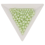 Glasperlen rund - 4 mm - Powdery Pastel Lime - PerlineBeads