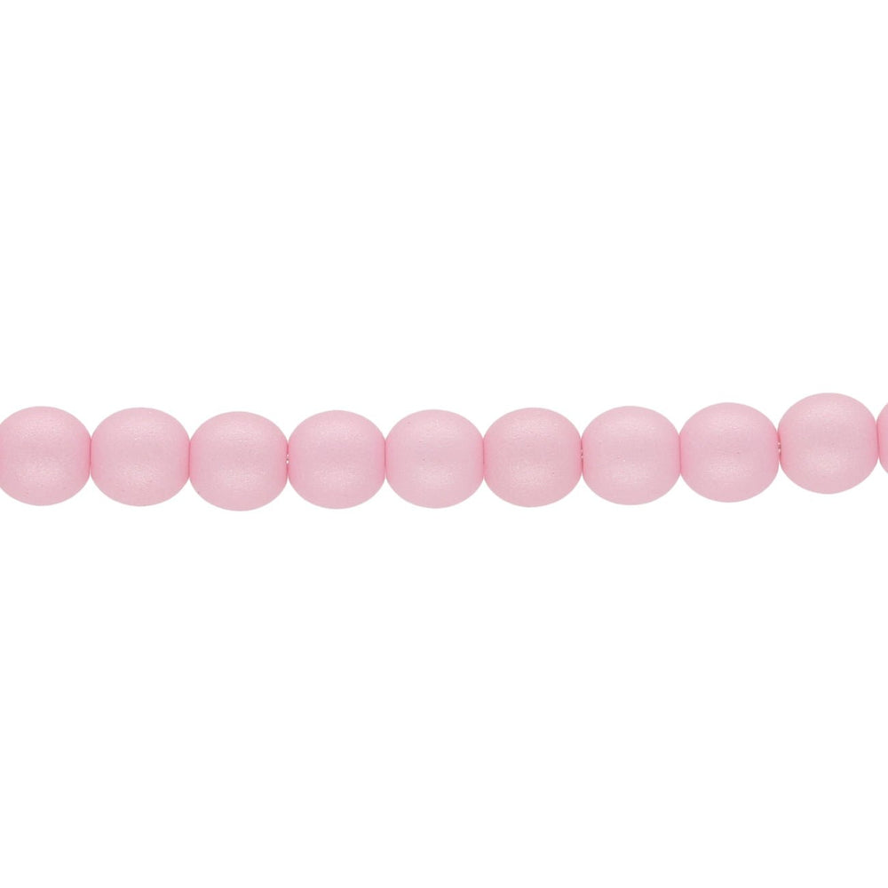 Glasperlen rund - 4 mm - Powdery Pastel Pink - PerlineBeads