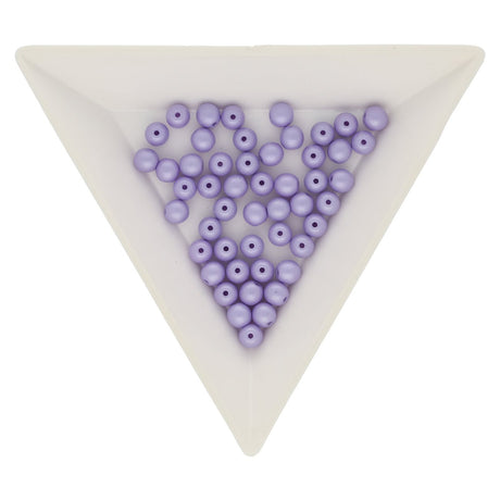 Glasperlen rund - 4 mm - Powdery Pastel Purple - PerlineBeads