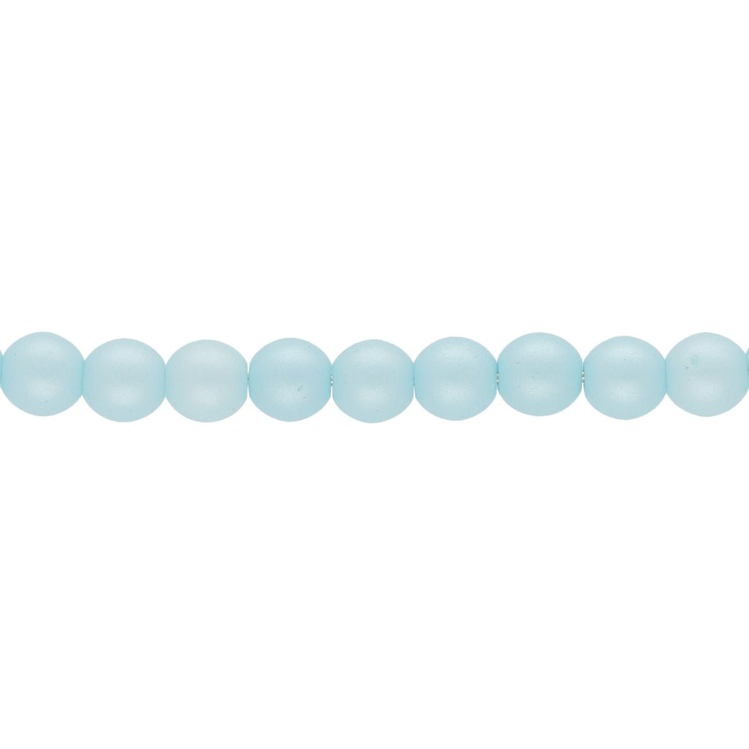 Glasperlen rund - 4 mm - Powdery Pastel Turquoise - PerlineBeads