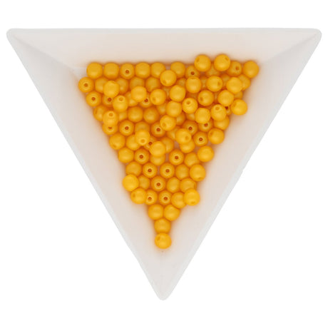 Glasperlen rund - 4 mm - Powdery Sunflower - PerlineBeads