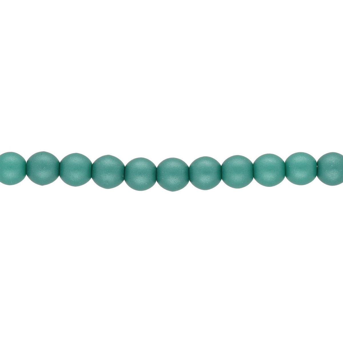 Glasperlen rund - 4 mm - Powdery Teal - PerlineBeads