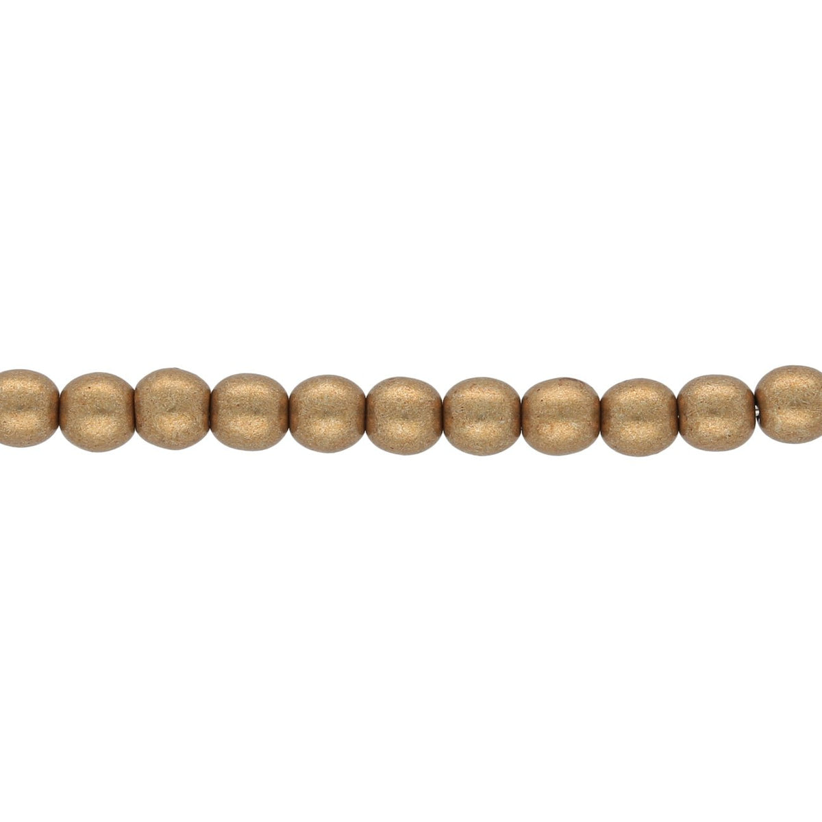 Glasperlen rund - 4 mm - Saturated Metallic Ceylon Yellow - PerlineBeads