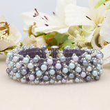 Glasperlen rund - 4 mm - Silver-Grey Mix - PerlineBeads