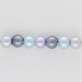 Glasperlen rund - 4 mm - Silver-Grey Mix - PerlineBeads